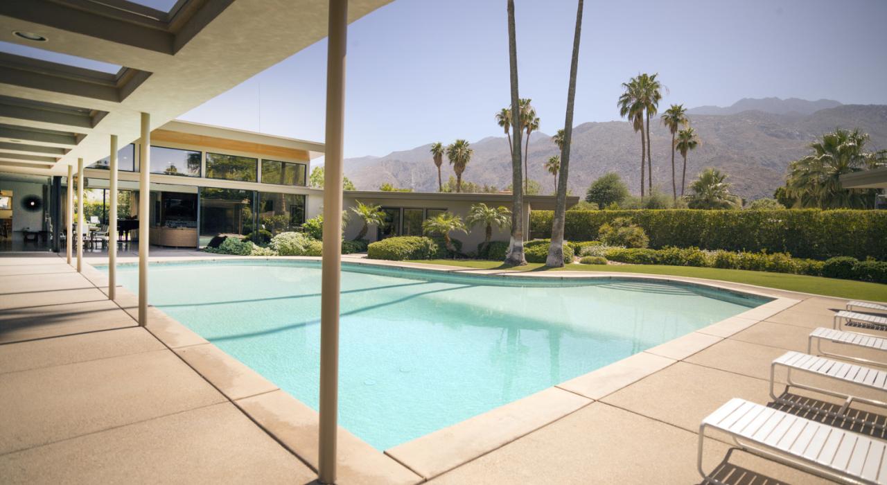 Resort pool in Palm Springs, California