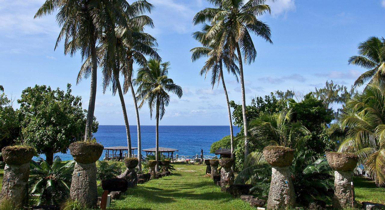 一座岛上公园内的原始景观