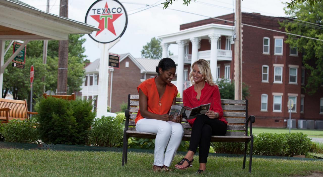 Taking a break in the Lower Town Arts District