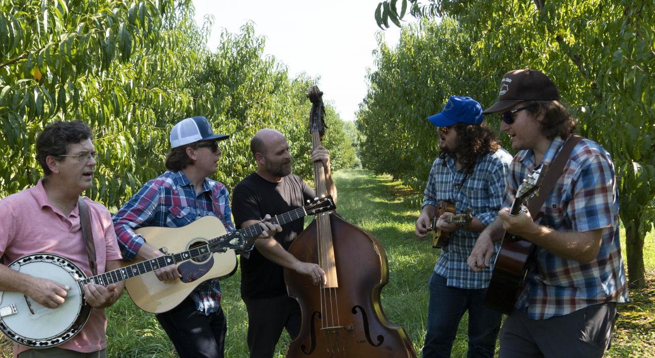 The Wooks playing on a farm outside Owensboro, Kentucky