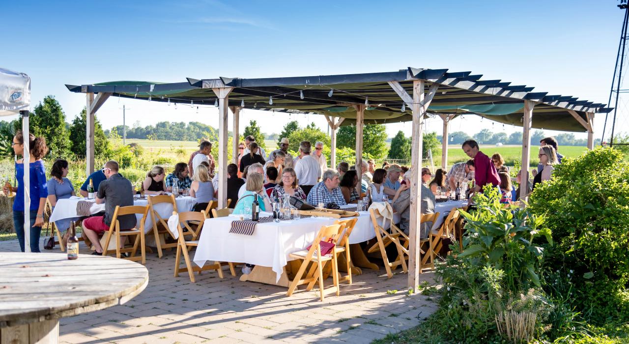 Cena en Prairie Fruits Farm and Creamery en Champaign, Illinois