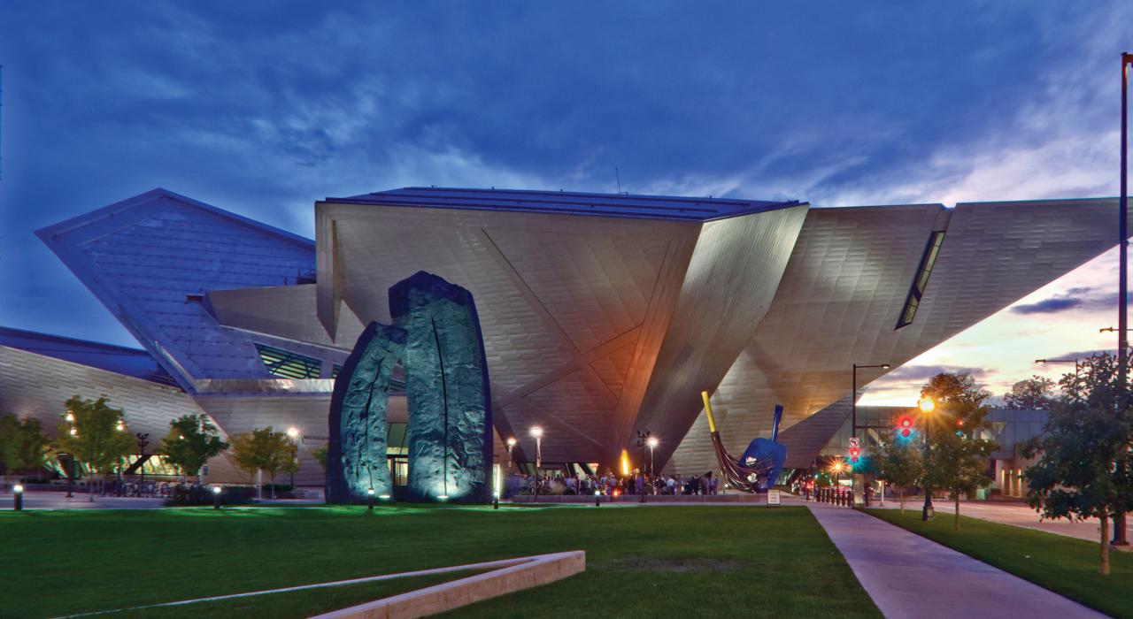 The striking architecture of the Denver Art Museum