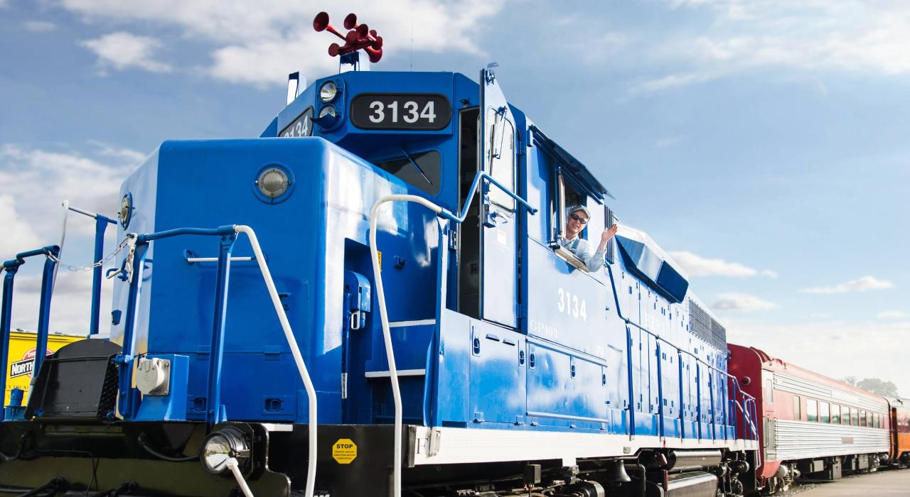 The Austin Steam Train takes visitors on a scenic and historic journey through Texas Hill Country